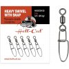 Hell-Cat Obratlík Pevnostný s Karabínou Heavy Swivel With Snap 5 ks Veľkosť 1/0 Nosnosť 55 kg