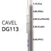 Cavel koaxiálny kábel DG113 100 m