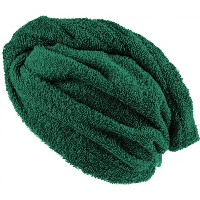 XPOSE® Froté turban na vlasy VERONA - smaragdovo zelený 30x75 cm, Froté