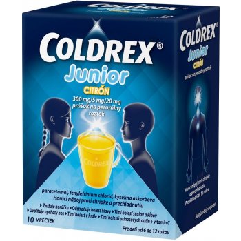 Coldrex Junior Citrón plo.por. 10 x 3 g