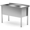 Hendi Pracovný stôl - zváraný - jednokomorový - 1200x600x850 mm | Hendi 813430