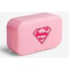 SmartShake Pill Box Organizer, set dvou zásobníků na kapsle, růžový s motivem Supergirl
