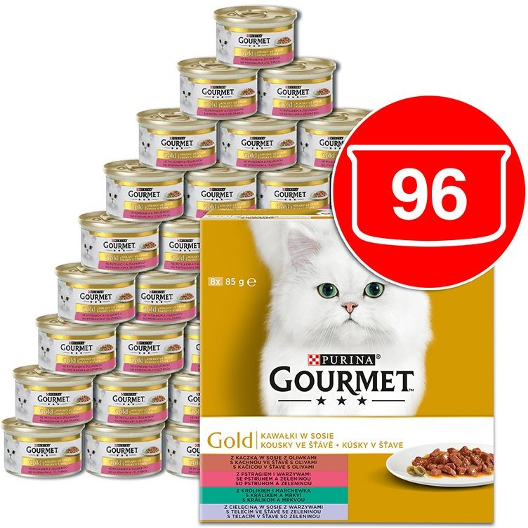 Gourmet GOLD mix kúsky v šťave 96 x 85 g