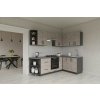 Casarredo HORIZONT R1 rohová kuchyňa, dub club / grafit