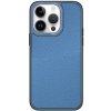 AppleKing kožený kryt s pokoveným rámčekom pre iPhone 13 Pro - modrý - možnosť vrátiť tovar ZADARMO do 30tich dní