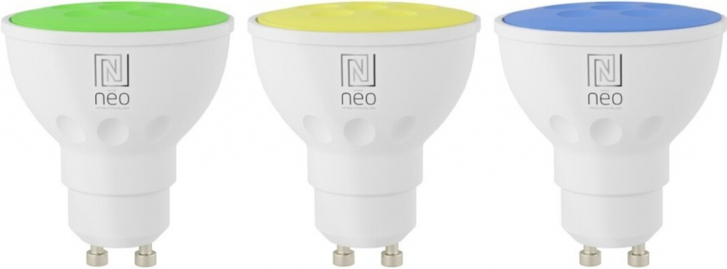 Immax NEO SMART sada 3x žiarovka LED GU10 6W RGB+CCT barevná a biela, stmívatelná, WiFi 07724C