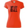 Volleyball nápis - Dámske Fantasy športové (dresovina) - L ( Neónová oranžová )