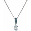 Strieborný náhrdelník luxusný s pravými minerálnymi kameňmi modrý 12082.3 london nano, sky topaz