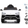 Beneo Elektrické autíčko Lamborghini Urus, 12V, 2,4 GHz diaľkové ovládanie, USB / SD Vstup, odpruženie, otváracie dvere, mäkké EVA kolesá, 2 X MOTOR, Biele, ORIGINAL licencia