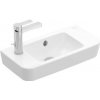 Villeroy & Boch O.novo - Umývadielko Compact 50x25 cm, s prepadom, 1 otvor na batériu vľavo, alpská biela 4342L501