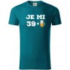 Je mi 40 pivo - Tričko z organickej bavlny - M ( Petrolejová )