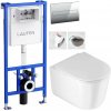 LAUFEN Rámový podomietkový modul CW1 SET s chrómovým tlačidlom + WC DEANTE Jasmin so sedadlom RIMLESS H8946600000001CR JA1