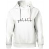 Moto EKG radenie - Oversized mikina dámská Moon - kratšia + širšia - 2XL ( Biela )