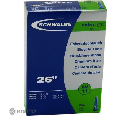 Schwalbe 26x1.00 FV 40mm (20/25-559/571) duša, AV/FV 40 mm gal.ventil