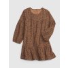 GAP Baby šaty se vzorom leopard Hnedá 2 ROKY Hnedá Hnedá