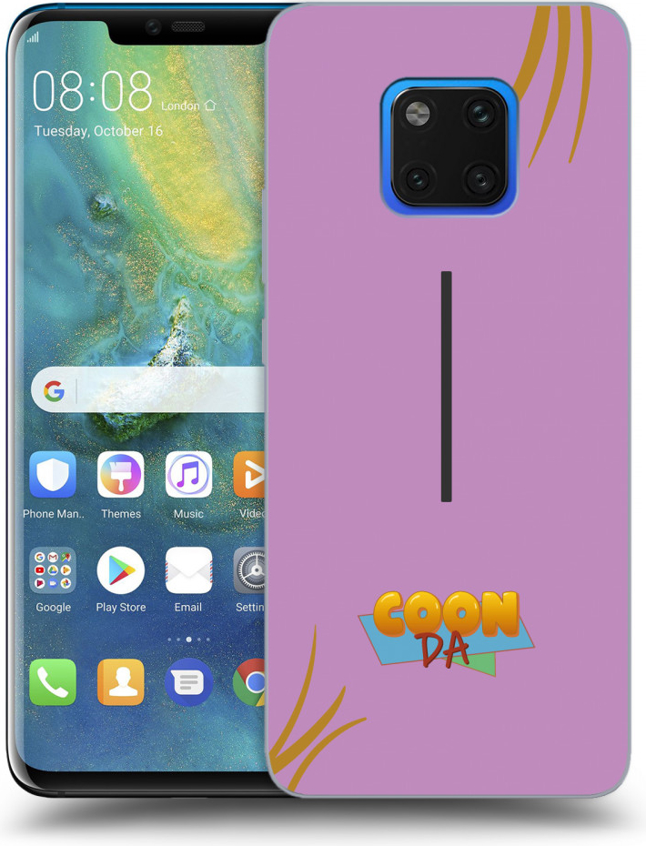 Púzdro Picasee silikónové Huawei Mate 20 Pro - COONDA růžovka čierne