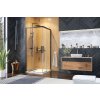 Aquatek WELLNESS BLACK A4 rohový sprchový kút 90x90 cm sklo Číre,rohový vstup,Posuvné dv AQ WELLNESSBLACKA4CR9062