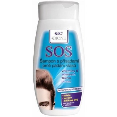Bione Cosmetics BC BIO SOS Pánsky šampón s prísadami proti vypadávaniu vlasov 260 ml