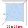 Soft Plastové okno 75x75 cm, otváravé a sklopné