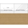 Extra nízka, samolepiaca, prechodová lišta A08 šírka 3,5cm, výška 0,2cm, dub oslo, dĺžka lišty 93 cm, EF-7206