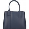 Mondo Italia Kožená kabelka 158 modrá Made in Italy Modrá