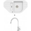 Alveus SET kuchynský granitový drez NIAGARA 60 sifón 90x50 + batéria ROXA - White NIAGARA60G11+ROXA11