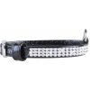 Collar kožený obojok lesklý s kryštálmi 19 25cm/9mm čierna