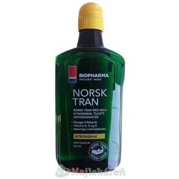 Biopharma NORSK TRAN Rybí olej s citrónovou príchuťou 375ml od 19,95 € -  Heureka.sk
