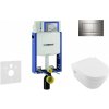 GEBERIT - Kombifix Modul na závesné WC s tlačidlom Sigma30, lesklý chróm/chróm mat + Villeroy Boch - WC a doska, DirectFlush, SoftClose, CeramicPlus 110.302.00.5 NB6