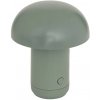 Textilomanie LED stolná lampa FUNGHI 11,2 cm, zelená