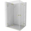 MEXEN/S - Lunar-F Duo sprchovací kút skladacie dvere 80 x 70, transparent, zlato 836-080L-070P-50-00