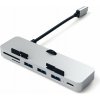 Replikátor portov Satechi Aluminum Type-C CLAMP PRO Hub (3x USB 3.0, MicroSD) - Silver (ST-TCIMHS)