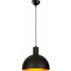 Čierne/v zlatej farbe závesné svietidlo s kovovým tienidlom ø 30 cm Bakh – Opviq lights