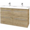 Dreja Umývadlová skrinka BIG INN SZZ4 125 - D25 Teak / Úchytka T02 / D25 Teak