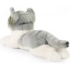 Rappa Plyšová mačka ležiaca šedá 20 cm ECO-FRIENDLY
