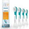 Philips HX6034/33 Sonicare For Kids, náhradní hlavice, pro děti, kompaktní velikost, 4 kusy, nasazovací, aqua