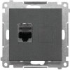 Kontakt-Simon Simon 55 Jednoduchá počítačová zásuvka RJ45 kat. 6, stíněná s protiprachovým krytem (modul) Matný grafit T61E.01/116