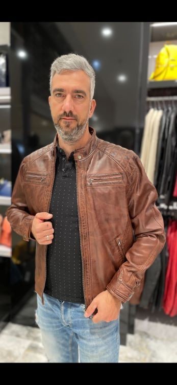 Max Original Leather pánska kožená bunda 2101 Mocca