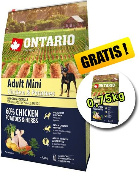 Ontario Adult Mini chicken and potatoes 6,5 kg
