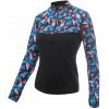SENSOR COOLMAX THERMO dámska mikina zips čierna/floral Veľkosť: M