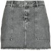 MICHAEL Michael Kors Sukňa FRAYED DENIM MINI SKIRT Šedá