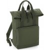 BagBase Batoh BG 118 s dvojitým držadlem, rolovací, 14l COT520118e1499-olive green Olivová UNI
