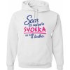 Fajntričko Mikina- Najlepšia svokra a bodka, Farba biela, Strih/ Variant Pánsky/UNISEX
