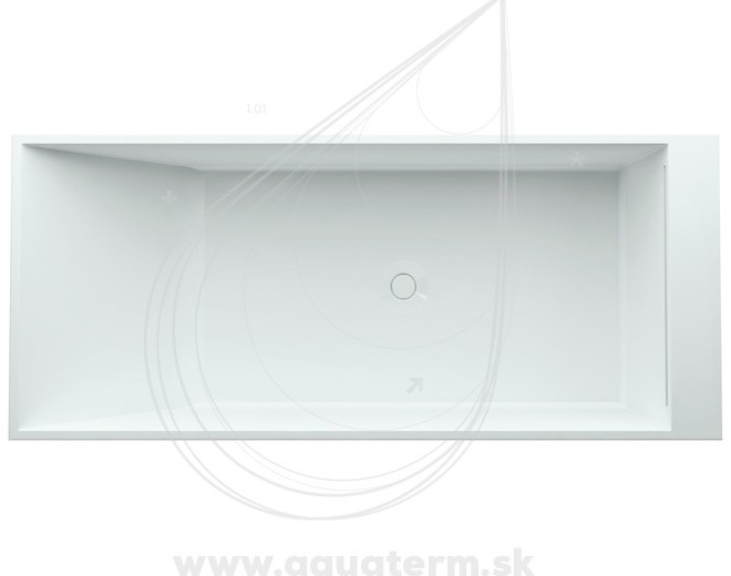 LAUFEN KARTELL 176 x 76 cm H2223320006161