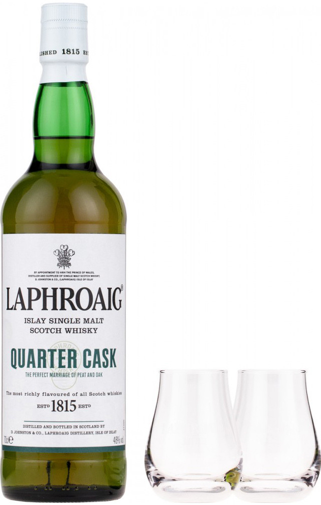 Laphroaig Quarter Cask 48% 0,7 l (darčekové balenie 2 poháre)