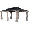CoverTech Orlando Drevený záhradný altánok Premium 3,6 x 6,2 m sivý