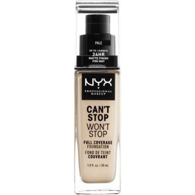 NYX Professional Makeup Can't Stop Won't Stop vodoodolný tekutý make-up 01 Pale 30 ml