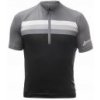 SENSOR CYKLO TOUR pánský dres kr.rukáv black stripes L; Černá