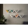 Asir | Nástenná polica ZIG ZAG 24,5x129 cm biela | AS1319