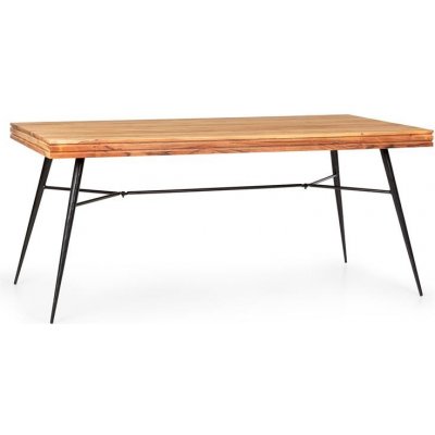 Besoa Vantor, jedálenský stôl, agátové drevo, železná kostra, 175 x 78 x 80 cm, drevo (BES2-Vantor)